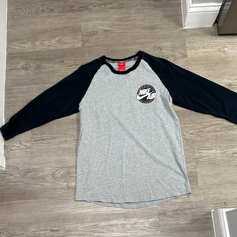 Nike Air Gray and Black Raglan Tee 3/4 sleeves